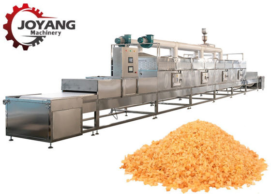 ステンレス鋼のパン粉のマイクロウェーブ乾燥機械Pankoのパン粉の殺菌機械